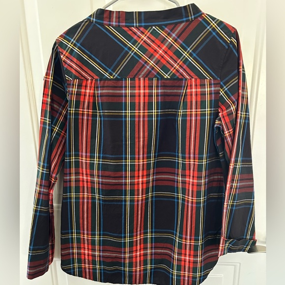 J. Crew Women's Long Sleeve Plaid Top Size 4 - Picture 4 of 7
